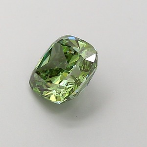 Diamant CVD vert vif fantaisie modifié taille coussin de 1,52 carat, clarté VS2, excellente taille, pierre précieuse créée en laboratoire pour bijoux personnalisés - Product Image 2