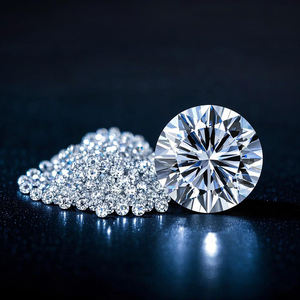 Prix de gros par carat, diamants de laboratoire de haute qualité, taille petite 0,6-2,9 mm, DEF VVS1, taille ronde excellente, pour la fabrication de bijoux - Product Image 1