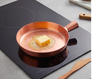 Heavy Copper Frying <b>Pan</b> With Copper <b>Handle</b> Handmade Vintage Style No Coating For Gas And Induction Cooker Use - Product Image 4
