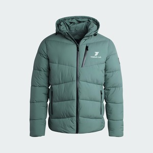 Unisex Waterproof Eco-Friendly <b>Fleece</b> <b>Lining</b> Puffer <b>Jacket</b> Winter Polyester Windproof Casual Zipper Front Solid - Product Image 4