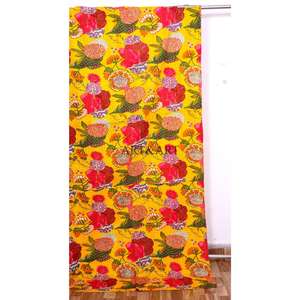 Couvre-lit pour femme ART&ART, fait main en Inde, en coton 100%, imprimé à la main, motif floral, poids du tissu 220g, Rajasthan - Product Image 2