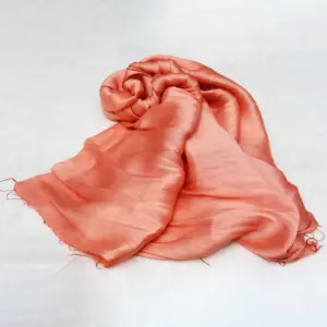 长夏季女士真丝围巾纯色热带图案素色设计丝绸和羊毛混合伴娘礼品