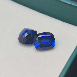 Saphir bleu, pierre de naissance de septembre, pierre précieuse synthétique en vrac - Product Image 4