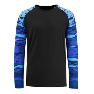 Camiseta de Pesca Personalizada para Adultos, Azul, Sublimada, Transpirable, de Secado Rápido, Ligera, Reciclada, con Capucha y Logotipo Frontal - Product Image 4
