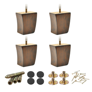 Pieds de canapé contemporains en bois avec finition lisse pour le support de meubles rembourrés modernes - Product Image 2