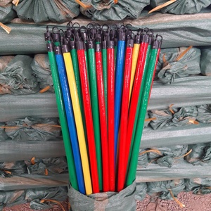 Balais en PVC de qualité supérieure, vert, bleu, jaune, rouge, bâtons en bois, manches de balai, plus encore, revêtement en PVC - Product Image 3