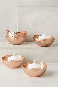 ภาชนะใส่เทียนทองแดงทรงเรียวไร้รอยต่อ – โถทองแดงขัดเงาสำหรับเทียนหรูหรา - Product Image 4