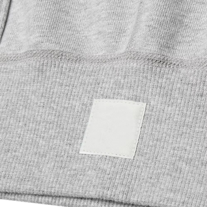 Sweat-shirt en molleton gris à capuche et fermeture éclair pour homme, coupe classique, couleur unie, 100 % coton, hiver, imperméable, coupe-vent, avec poches - Product Image 6