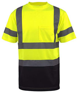 Camiseta de Trabajo de Alta Visibilidad, Camiseta de Trabajo Reflectante Unisex de Manga Corta, Camiseta de Seguridad Reflectante - Product Image 4