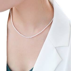 Collar de Perlas de Agua Dulce de 9-10 mm de Zhuji, Sin Núcleo, Moderno y Sencillo, Regalo para Mamá - Product Image 5