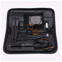 Kit de coiffure professionnel pour salon de coiffure avec peigne et pince, rasoir noir de qualité supérieure, kit de coiffure pour salon