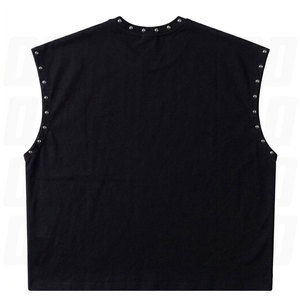 Camiseta sin Mangas Extra Grande Personalizada, de Algodón Lavado, Tejido Suave y Transpirable, Estilo Vintage, Unisex, Ropa Casual Urbana - Product Image 6