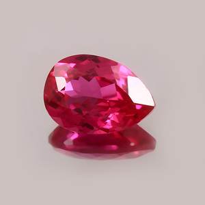 Rubis de Birmanie rouge rosé, taille poire, pierre précieuse naturelle certifiée, haute clarté, qualité bijoux de luxe - Product Image 3