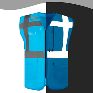 Industrial Safety Vest High Vis Reflective Strips Factory <b>Workers</b> Warehouse Operations Site Security Uniform Protective Gear - Product Image 4
