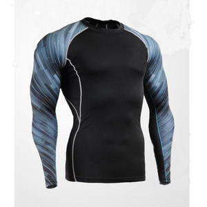 Camiseta de compresión de manga larga para hombre, precio al por mayor, personalizada, de alta calidad - Product Image 1
