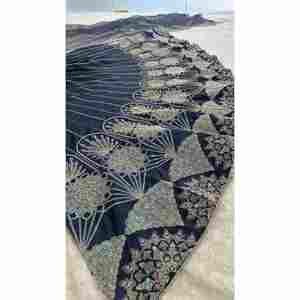 LEHENGA CHOLI TENDANCE EN SOIE RANGOON AVEC TRAVAIL DE SEQUENCES ET DUPATTRA BLEU MARINE - Product Image 3