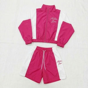 Custom Logo <b>Women</b> Windbreaker Shorts Set Wholesale Blank Orange Tracksuit Two Piece Zipper <b>Jacket</b> Activewear Casual Solid - Product Image 5