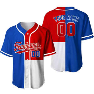 Nouveau maillot de baseball sportif à col en V boutonné, uniforme de baseball personnalisable avec broderie et logo imprimé, maillot de baseball en mesh - Product Image 1