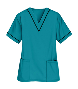 Uniforme de Enfermería de Alta Calidad, Talla Grande, Manga Corta, Colores Cómodos, Algodón Informal con Diseño de Malla Sólida, Sostenible y Elegante - Product Image 6