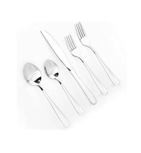 Juego de Cubiertos Modernos de Acero Inoxidable, 5 Piezas, Acabado Espejo, Cubertería Duradera de Calidad - Product Image 1