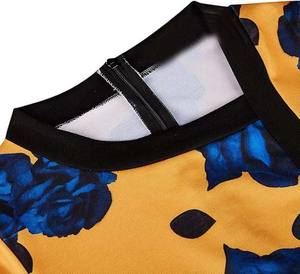 Robe polo pour femme pour les sports de plein air - Tissu anti-UV - Robe de golf pour femme à manches courtes avec impression personnalisée - Product Image 5