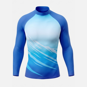 ODM <b>Swim</b> <b>Shirt</b> UPF 50+ Rash Guard Long Sleeve Quick Dry Sun Protection Swimwear Custom - Product Image 4