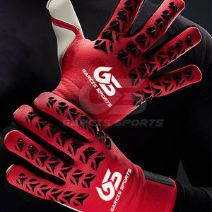 Gants de gardien de but de football rouge et blanc, antidérapants, respirants, légers, équipement d'entraînement de football - Product Image 6