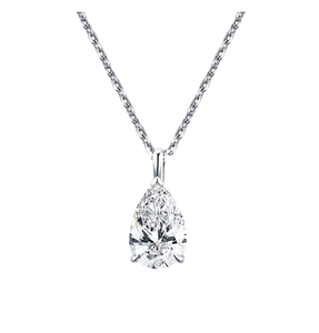 Collar con Colgante de Diamante Corte Pera de 5 Quilates en Oro Amarillo de 18K para Mujer, Certificado IGI, Cadena de 17-18 Pulgadas, Uso Diario - Product Image 1