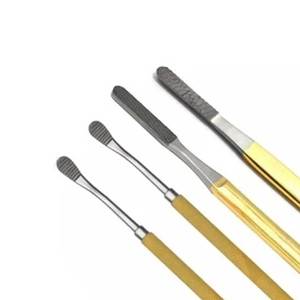 ชุดเครื่องมือขูดจมูกแบบสองด้าน Fomon 4 ชิ้น สำหรับศัลยกรรมตกแต่งจมูก ทำจากสแตนเลสเกรดโรงพยาบาล ใช้ซ้ำได้ - Product Image 2