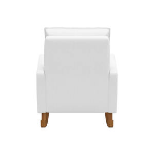 Silla Mecedora Contemporánea de Madera de Teca Sólida con Acabado Natural, Muebles de Salón de Alta Gama para Hostelería, Exportación - Product Image 5