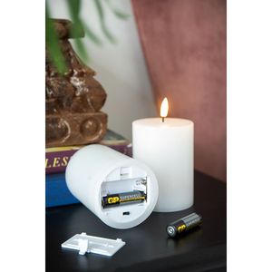Set di 2 candele bianche senza fiamma LED con stoppino e telecomando Timer 3x4 ''categoria di prodotto - Product Image 5