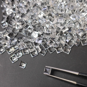 Topacio Blanco Natural de 4MM, Corte Cuadrado Escalonado, Gemas Sueltas de la Mejor Calidad para Joyería - Product Image 4