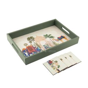 ถาดเก็บอาหารอเนกประสงค์จากเส้นใยไม้ไผ่เคลือบเงินแบบกำหนดเองได้ MOQ ต่ำ ดีไซน์หรูหรา สไตล์เวียดนาม ขายส่ง - Product Image 1