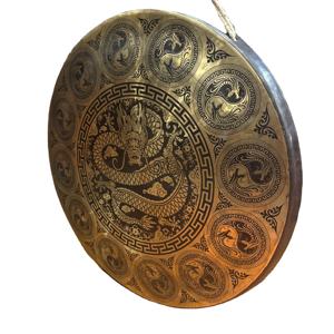 Campana cantora tradicional Chau Gong con artesanía de dragón, herramienta decorativa de curación de meditación de Yoga - Product Image 2