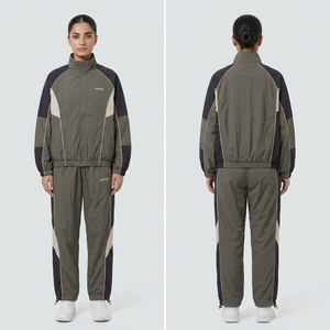 Men's <b>Camo</b> Print <b>Windbreaker</b> Tracksuit - Zip-Up Jogging Suit for Jogging, Wholesale OEM - Product Image 5