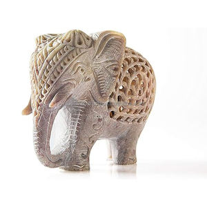 Nuevas artesanías, estatua de elefante de mármol, venta al por mayor, estatua de decoración del hogar, artesanías de latón, fabricantes en la India, Decoración de mesa - Product Image 4