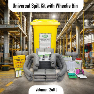 Kit de Derrame de Aceite y Productos Químicos de 240L con Contenedor con Ruedas, Kit de Respuesta a Derrames de Emergencia de 63 Galones para Fábrica, Almacén y Laboratorio - Product Image 2