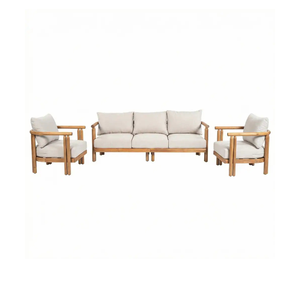 Conjunto de Sofás de Madera de Teca para Exteriores, Muebles Modernos para Patio, Jardín, Villa, Hotel, Balcón - Product Image 1