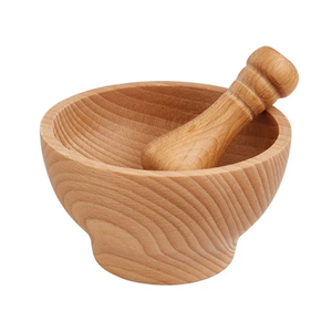 Mortero y Pilón Tradicionales de Madera para 88 Especias, Ecológicos, Manuales, para Cocina - Product Image 4