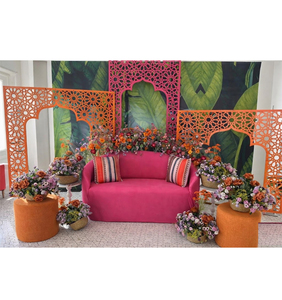 Outdoor Colorful Mehndi Laser Cut <b>Frames</b> For Indian <b>Weddings</b> Outdoor Mehndi Ceremony Decoration Laser Cut <b>Frames</b> Color Finish UK - Product Image 1