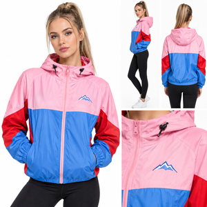 Customized <b>Women</b> Hooded WIndbreaker <b>Jacket</b> Embroidered Front Logo Zipper Hiking Hoodie Waterproof Rain <b>Jacket</b> Outdoor Wear Top - Product Image 4