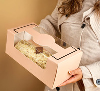 Boîte en papier écologique pour sushi crêpe gâteau gaufre bâton truffes au chocolat brownie et déjeuner avec un design élégant