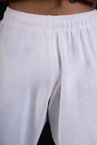 Pantalon de jogging cargo blanc pour homme, taille élastique, plusieurs poches, décontracté, respirant, en coton tricoté, idéal pour le printemps - Product Image 5