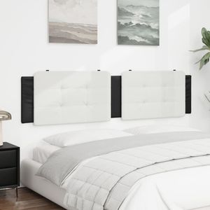 Coussin de tête de lit en similicuir blanc et noir, 76,0 pouces, en mousse, pour repose-tête et lecture - Product Image 3