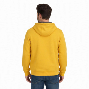 Yellow Full Zip Hoodie <b>Men</b> Sherpa <b>Lined</b> Winter <b>Jacket</b> Casual <b>Fleece</b> Heavyweight Outerwear Warm Sweatshirt Activewear Apparel - Product Image 2