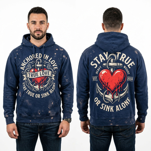 Sweat à capuche personnalisé délavé à l'acide vert foncé tie-dye effet usé pour homme, avec imprimé graphique toile d'araignée et motif 'Love', style streetwear - Product Image 4