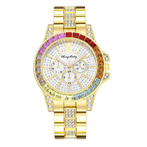 นาฬิกาข้อมือผู้หญิงสีสันสดใส ดีไซน์หรูหรา ประดับเพชร รุ่น 6030 - Product Image 2
