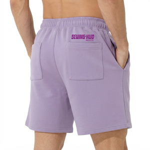 Shorts en molleton de coton personnalisés OEM pour hommes, style streetwear, 300 g/m², taille élastique, vêtements de détente, prix bas - Product Image 2