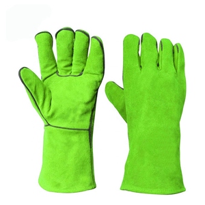 Gants de soudure en cuir de vachette pleine fleur, résistants aux flammes, pour la sécurité industrielle, la construction, la lutte contre les incendies et le barbecue - Product Image 1