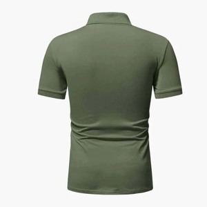 Camisetas Polo Deportivas para Hombre, Tallas Grandes, Cierre de Cremallera de un Cuarto, Ropa Deportiva de Golf para Adultos, 100% Algodón, Manga Corta, 2027 - Product Image 4